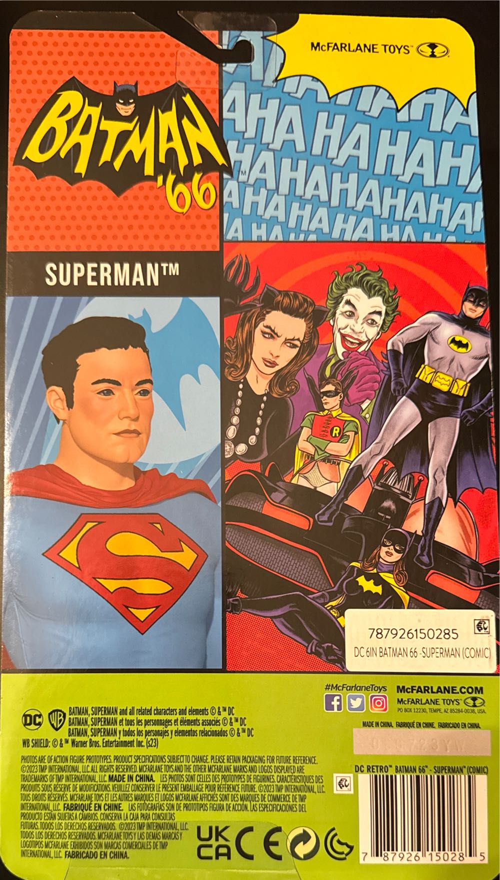 Mcfarlane Toys Dc Retro Superman Batman 66’ Comic 6in Action Figure  vinyl figure collectible [Barcode 787926150285] - Main Image 3