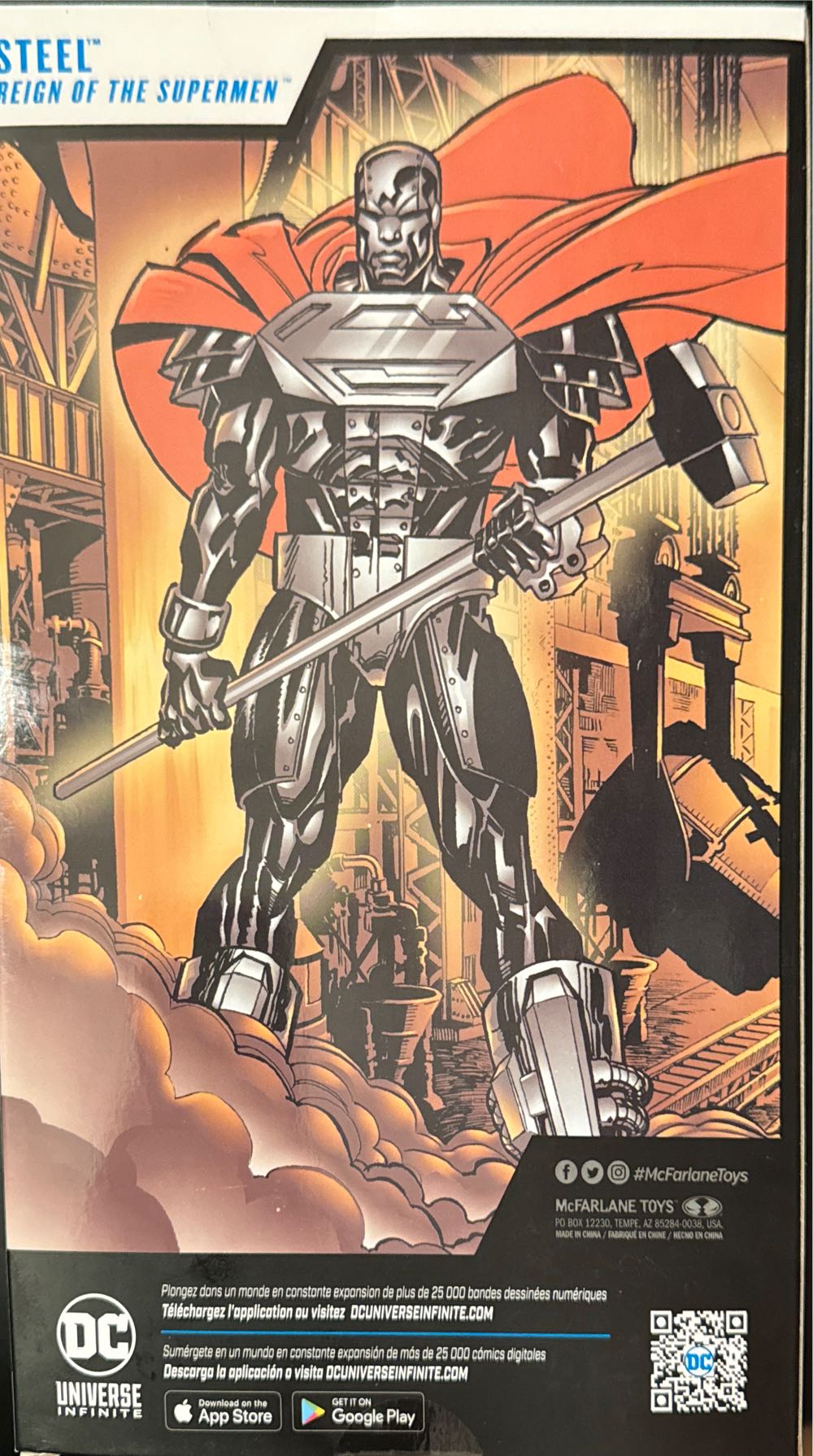 Mcfarlane Toys Dc Multiverse Steel Reign Of The Supermen 7in Action Figure  vinyl figure collectible [Barcode 787926152869] - Main Image 3