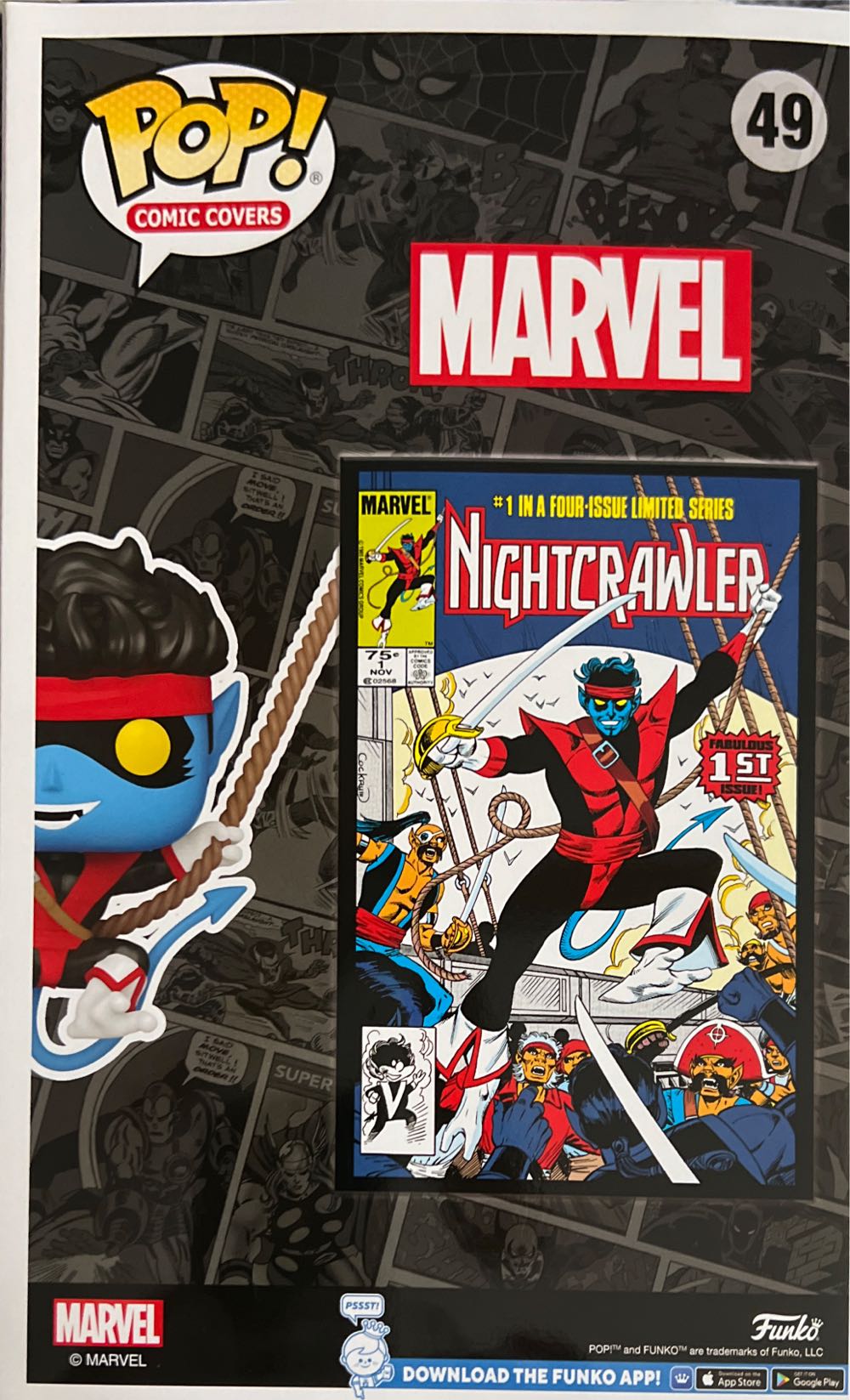 Nightcrawler: Comic Cover - Marvel Universe vinyl figure collectible [Barcode 889698774871] - Main Image 2