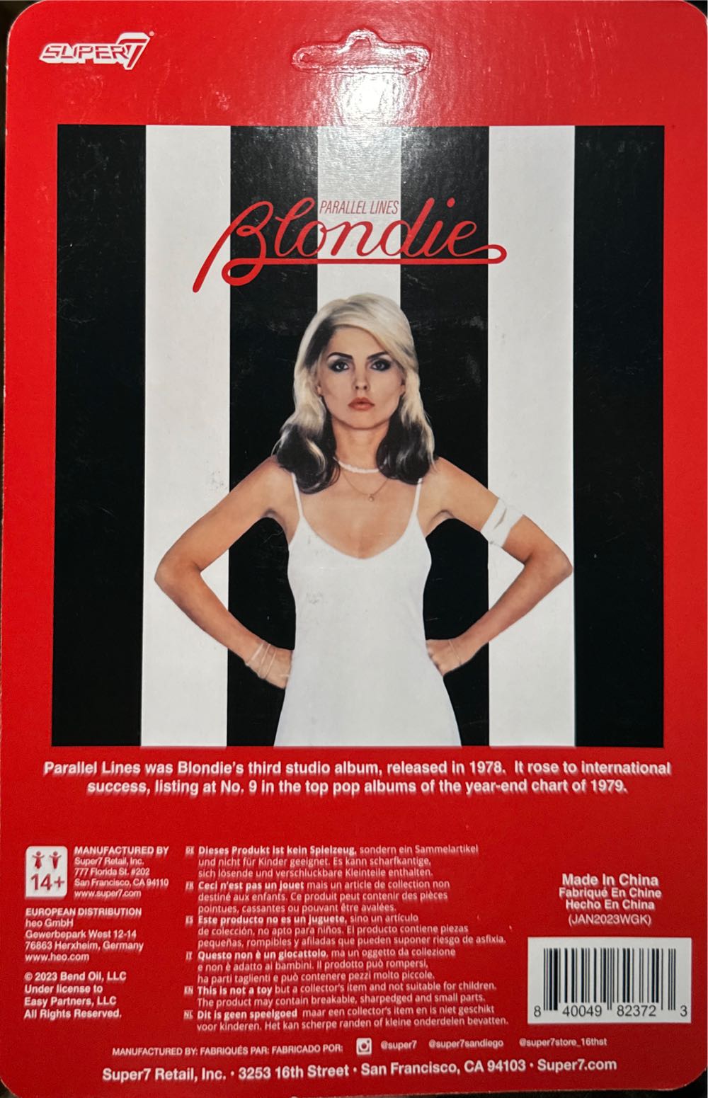 Debbie Harry  vinyl figure collectible [Barcode 840049823723] - Main Image 2