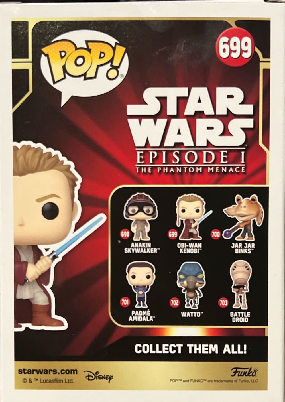 Star Wars #699 Obi-wan Kenobi - Star Wars vinyl figure collectible [Barcode 889698760188] - Main Image 2