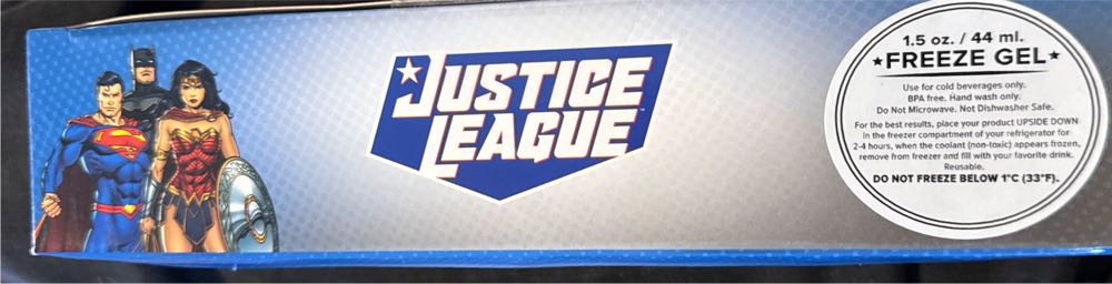 Justice League Freeze Gel Jello Shot Glass Blue Rocks Mini Cup New Glasses Dc Freezer Cups Plastic 1.5 Oz 44 Ml Each  vinyl figure collectible [Barcode 810201031549] - Main Image 2