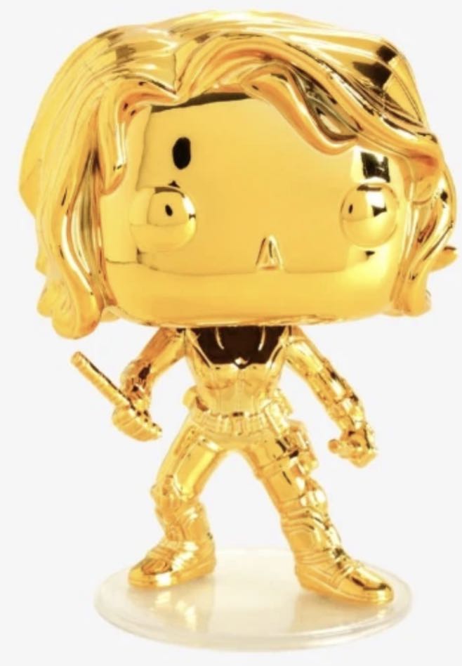 Black Widow (Gold Chrome) $14  vinyl figure collectible - Main Image 2