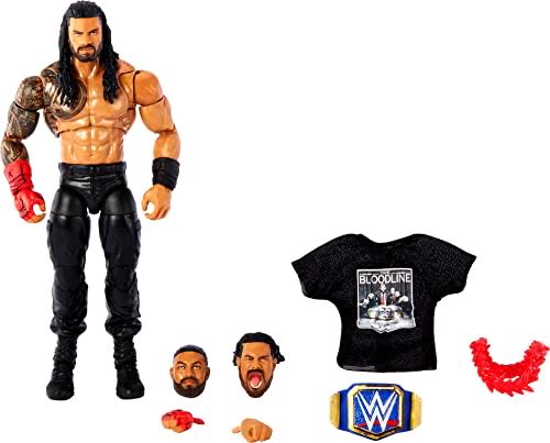 Mattel Ultimate Edition Roman Reigns Action Figure 6-inch Collectible With Interchangeable Head Swappable Hands & Universal Championship For Ages 8 Years Old & Up  vinyl figure collectible [Barcode 194735020577] - Main Image 1