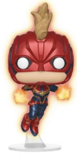 Captain Marvel (Flying with Helmet, Glow in the Dark) $10-$11  vinyl figure collectible - Main Image 2