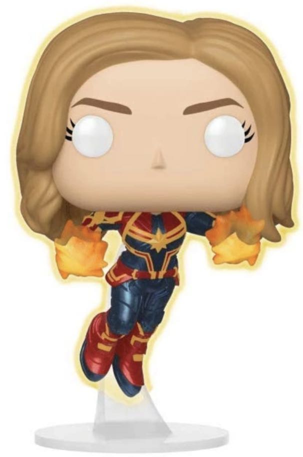 Captain Marvel (Unmasked, Flying, Glow in the Dark) $18  vinyl figure collectible - Main Image 2