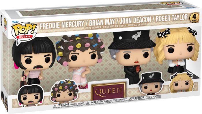 Queen (I Want To Break Free): Freddie Mercury / Brian May / John Deacon / Roger Taylor 4-Pack - Queen vinyl figure collectible - Main Image 2