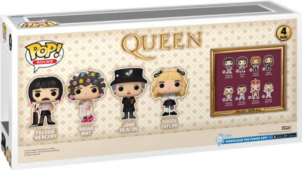 Queen (I Want To Break Free): Freddie Mercury / Brian May / John Deacon / Roger Taylor 4-Pack - Queen vinyl figure collectible - Main Image 3