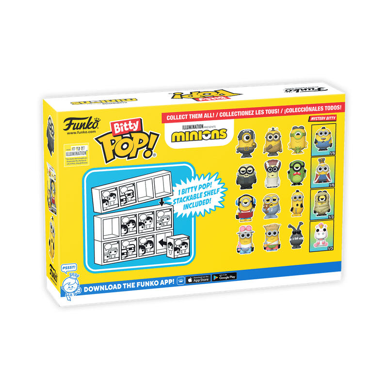 Bitty Pop! Minions 4-Pack (Series 2)  vinyl figure collectible [Barcode 889698730365] - Main Image 2