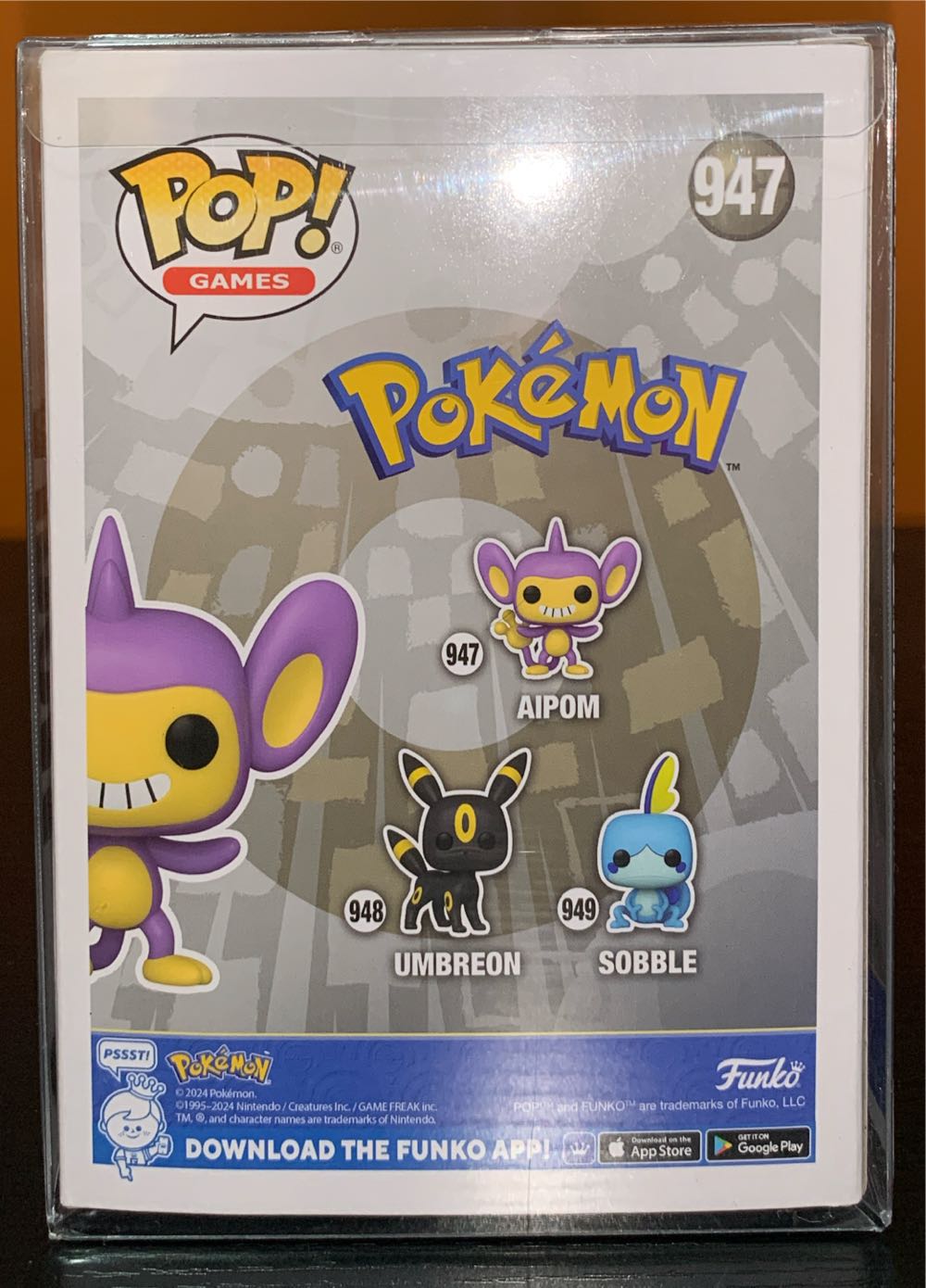 #947: Aipom [Flocked] - Pokémon vinyl figure collectible [Barcode 889698682763] - Main Image 3