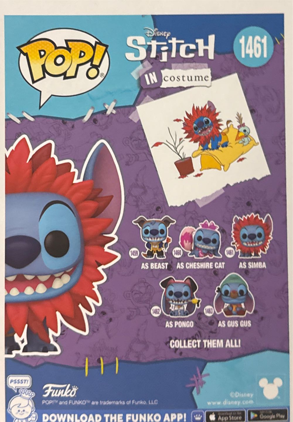 Stitch: Stitch as Simba, #1461 - Lilo and Stitch vinyl figure collectible [Barcode 889698751643] - Main Image 4