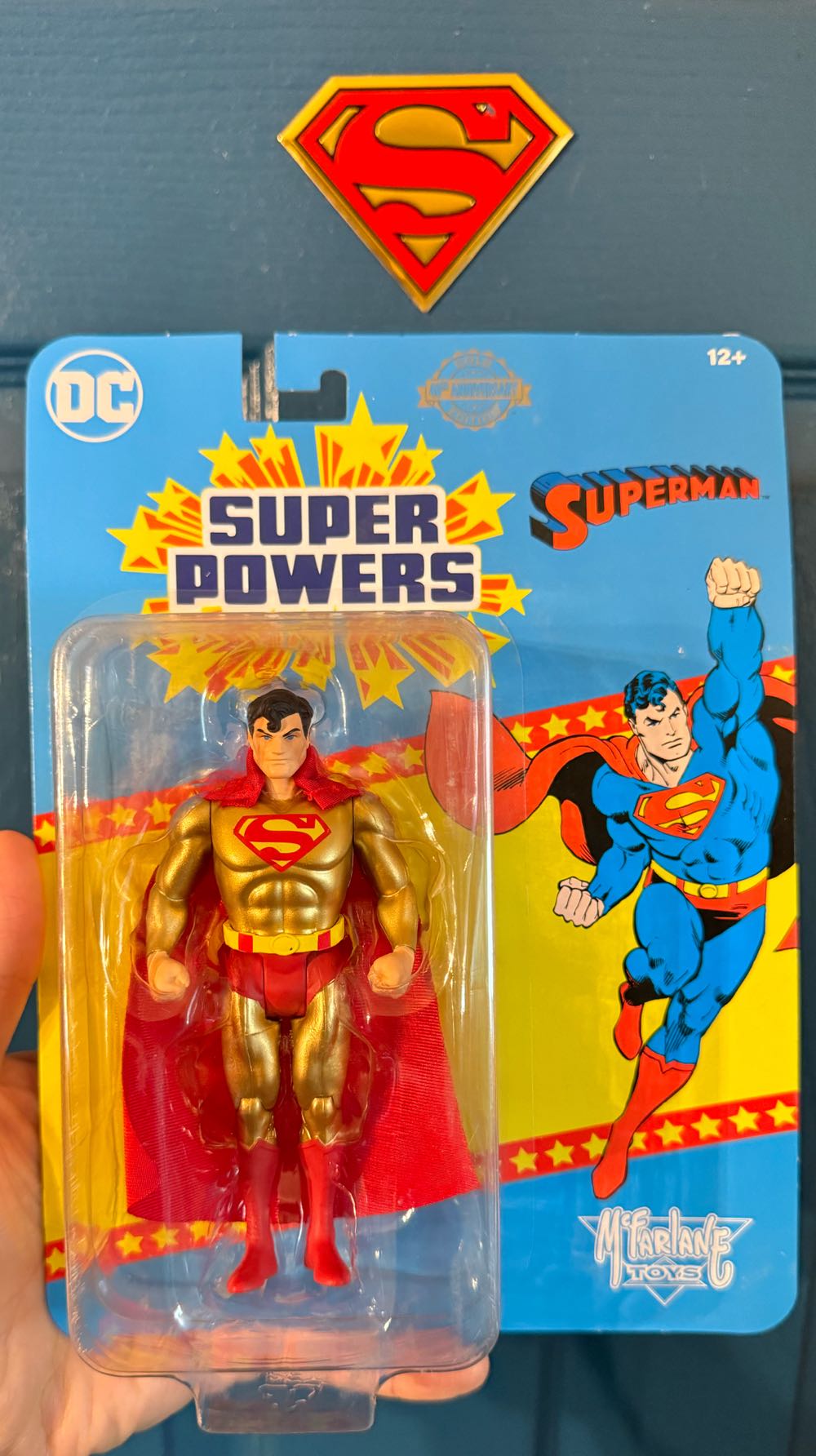 Mcfarlane Toys Dc Direct Super Powers 5in Figures Wv7 Superman Gold Editionsp 40th Anniversary  vinyl figure collectible [Barcode 787926158212] - Main Image 2