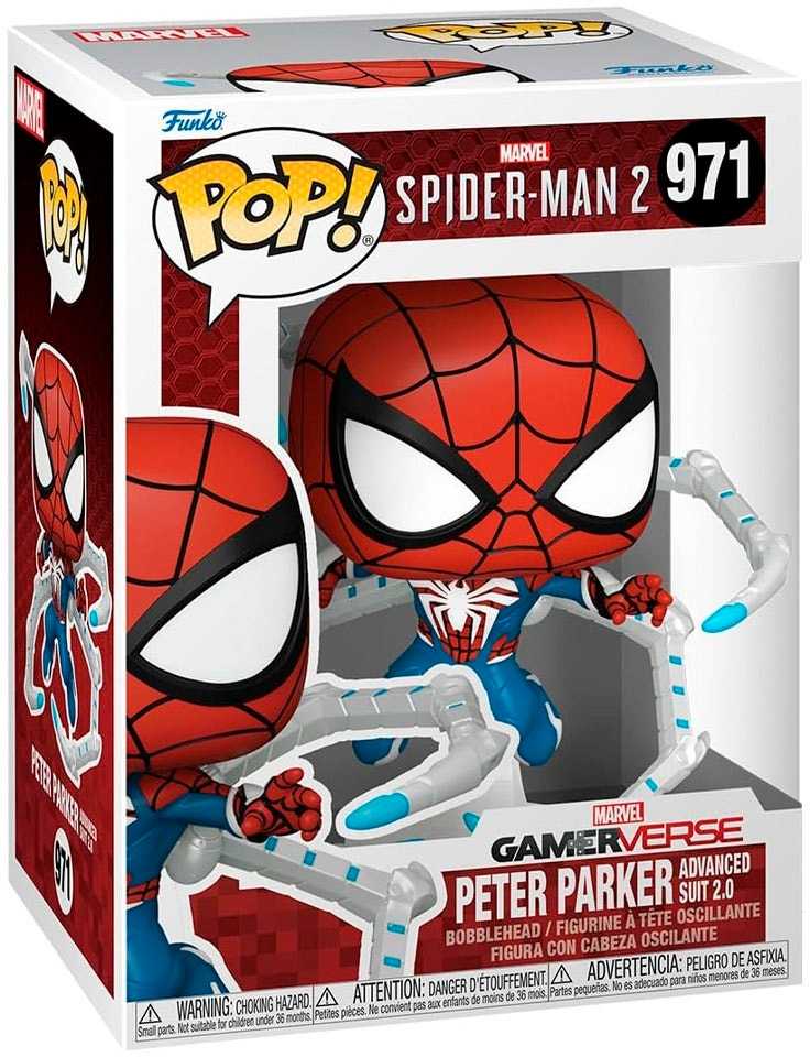 Peter Parker (Advanced Suit 2.0) Pop! 971 - Spider-Man vinyl figure collectible [Barcode 889698761093] - Main Image 3