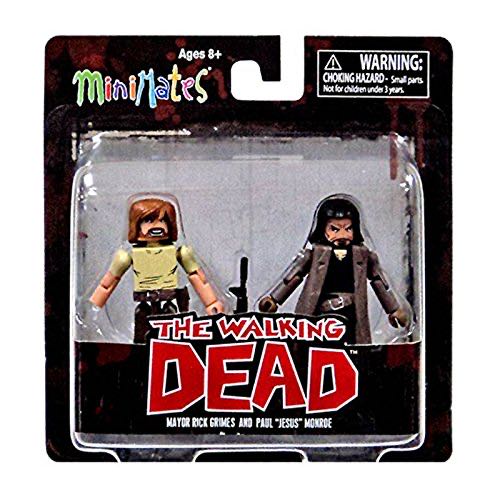 Diamond Select Toys The Walking Dead Minimates Series 7: Rick & Jesus Figure Figure 2 Pack  vinyl figure collectible [Barcode 699788104958] - Main Image 1