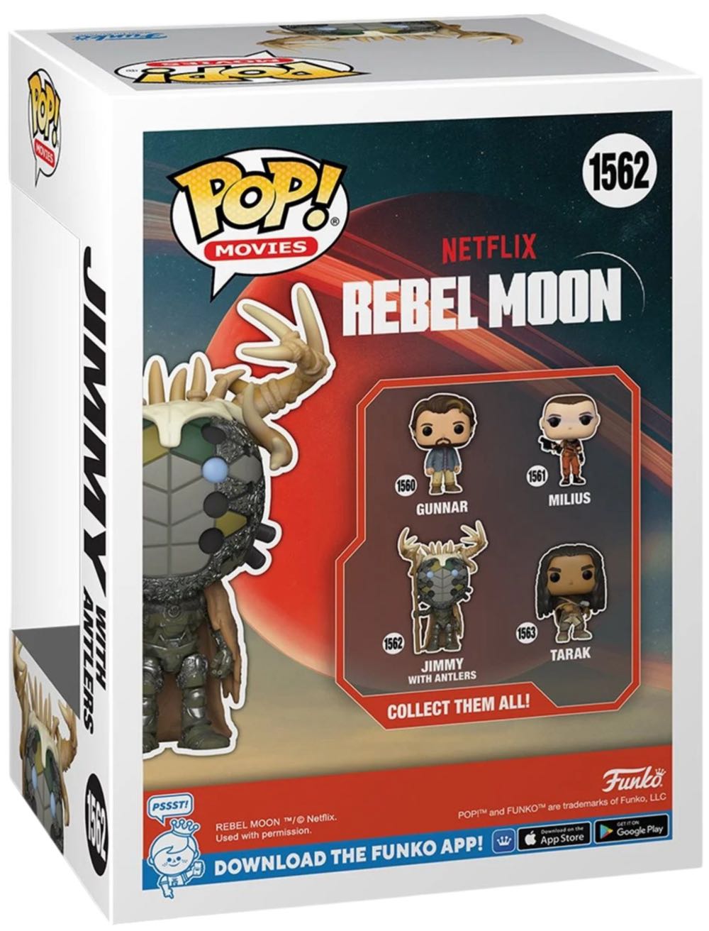Rebel Moon: Jimmy w/ Antlers, #1562  vinyl figure collectible [Barcode 889698759830] - Main Image 2