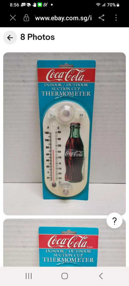 Coca-Cola Thermometer Coke Bottle 1998 - Coca-Cola vinyl figure collectible - Main Image 2