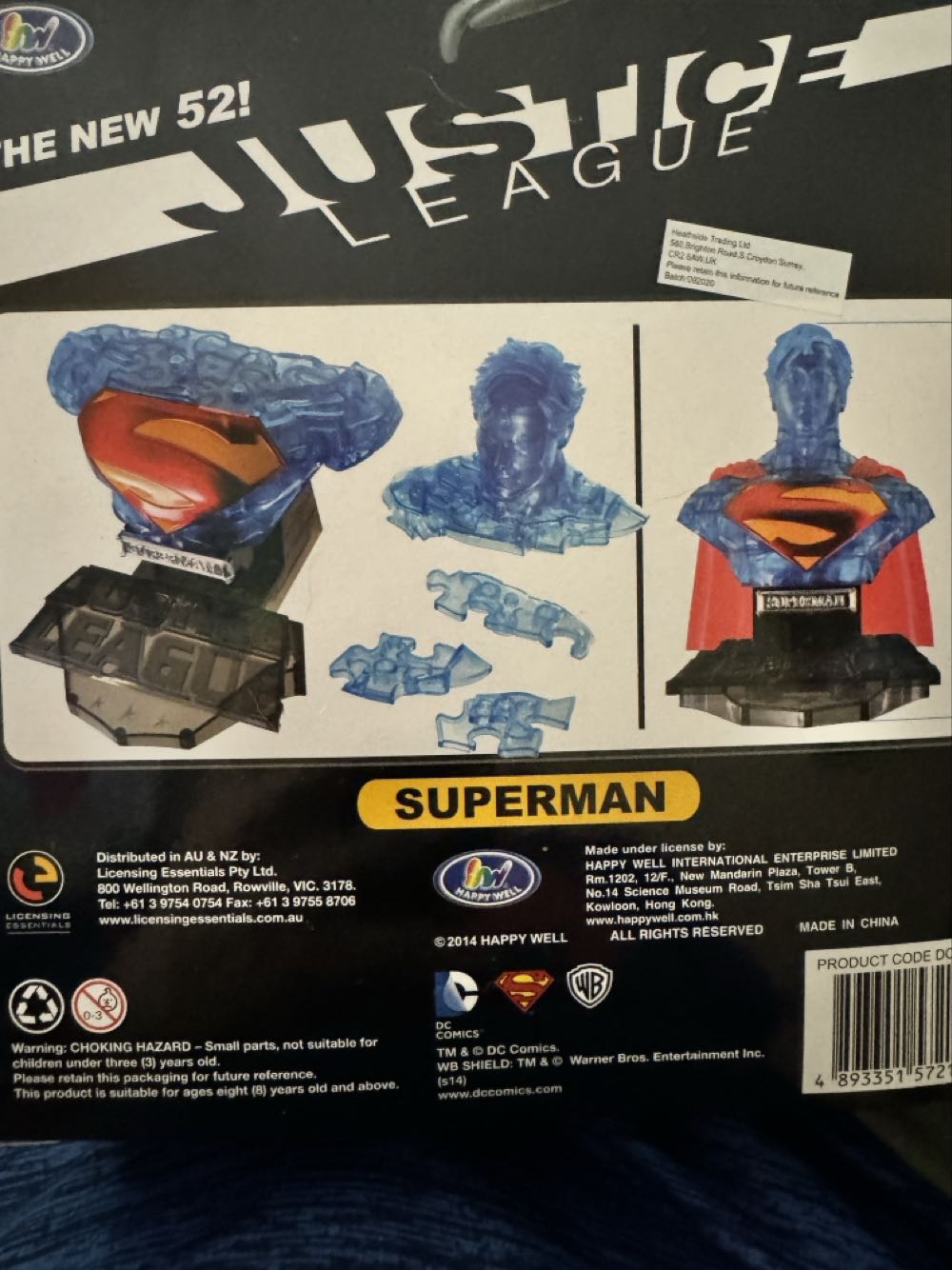 Eaglemoss Dc Superman 72 Piece 3d Jigsaw Puzzle | Crystal Color - DC Comics vinyl figure collectible [Barcode 4893351572113] - Main Image 3