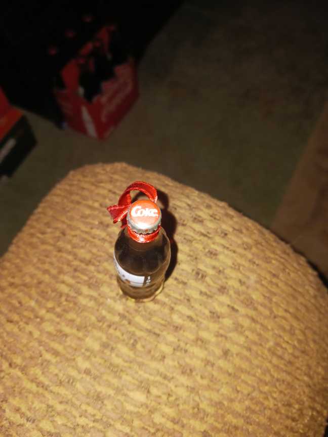 Coca-Cola Miniature Coke Christmas 1957 Liquid Filled Bottle  - Coca-Cola vinyl figure collectible - Main Image 3