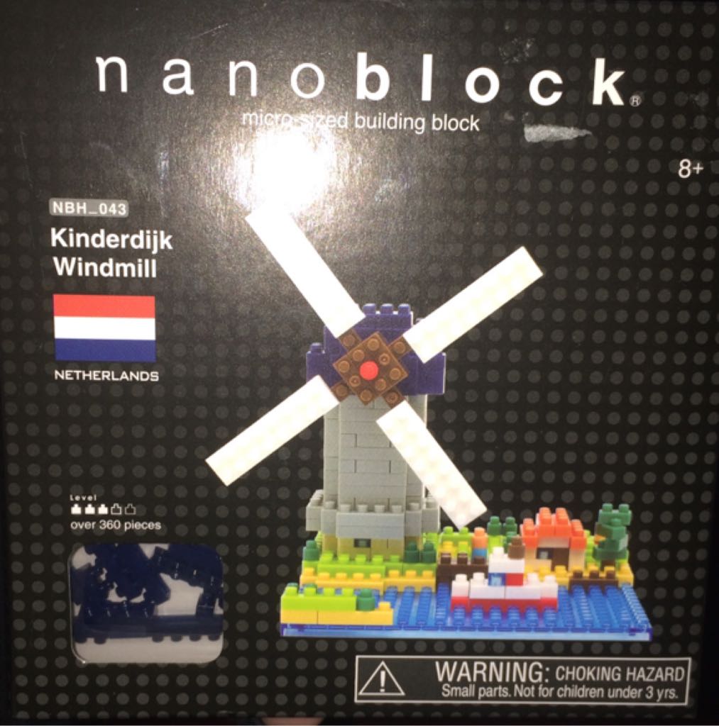Nanoblock: Kinderdijk Windmill  lego collectible [Barcode 026511581517] - Main Image 1