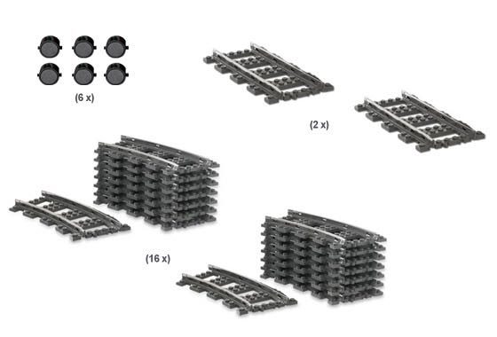 9V Track Starter Kit  lego collectible [Barcode 000000021593] - Main Image 1