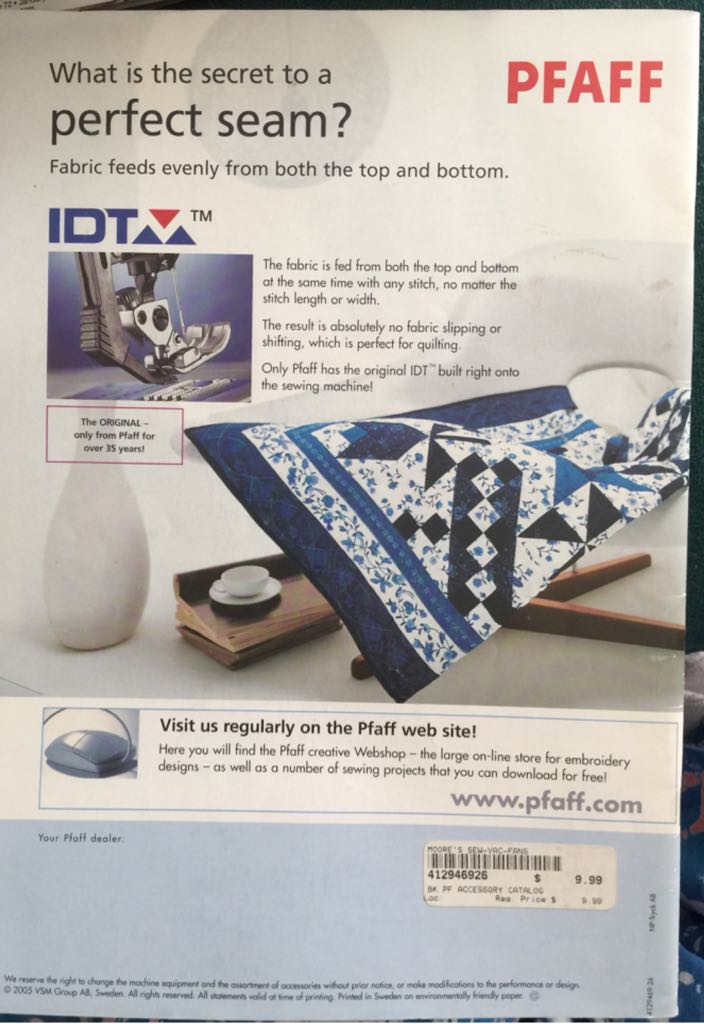 Pfaff Accessory Catalog  magazine collectible - Main Image 2