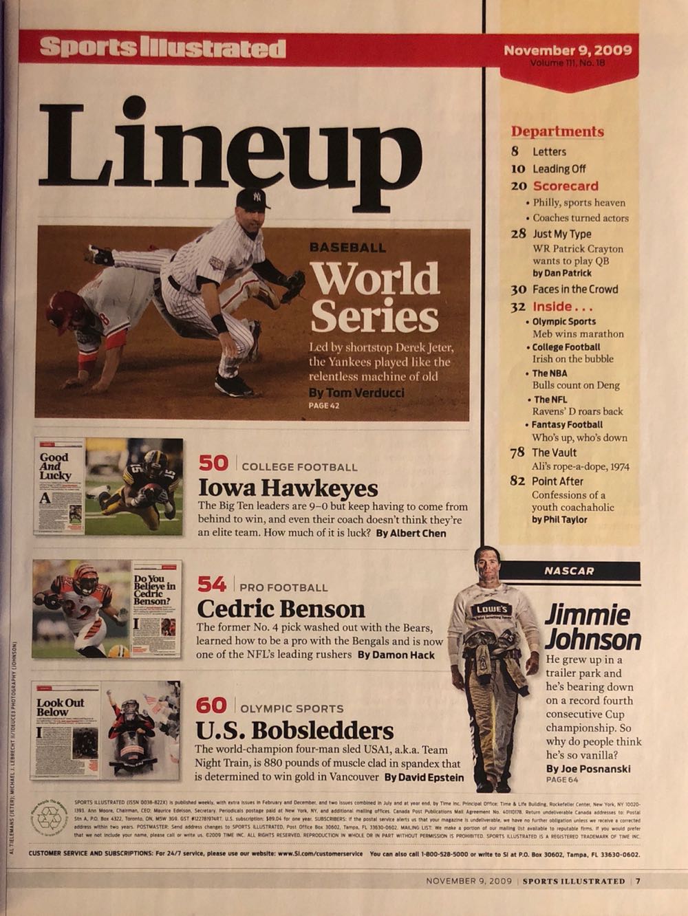 Sports Illustrated: November 9, 2009  (November) magazine collectible - Main Image 2