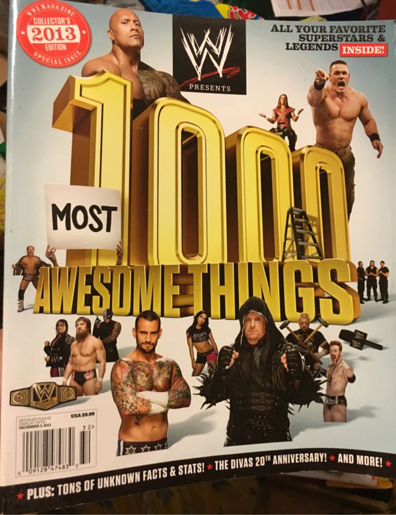 Wwe Magazine. 1000 Most Awesome Things  (December) magazine collectible - Main Image 1