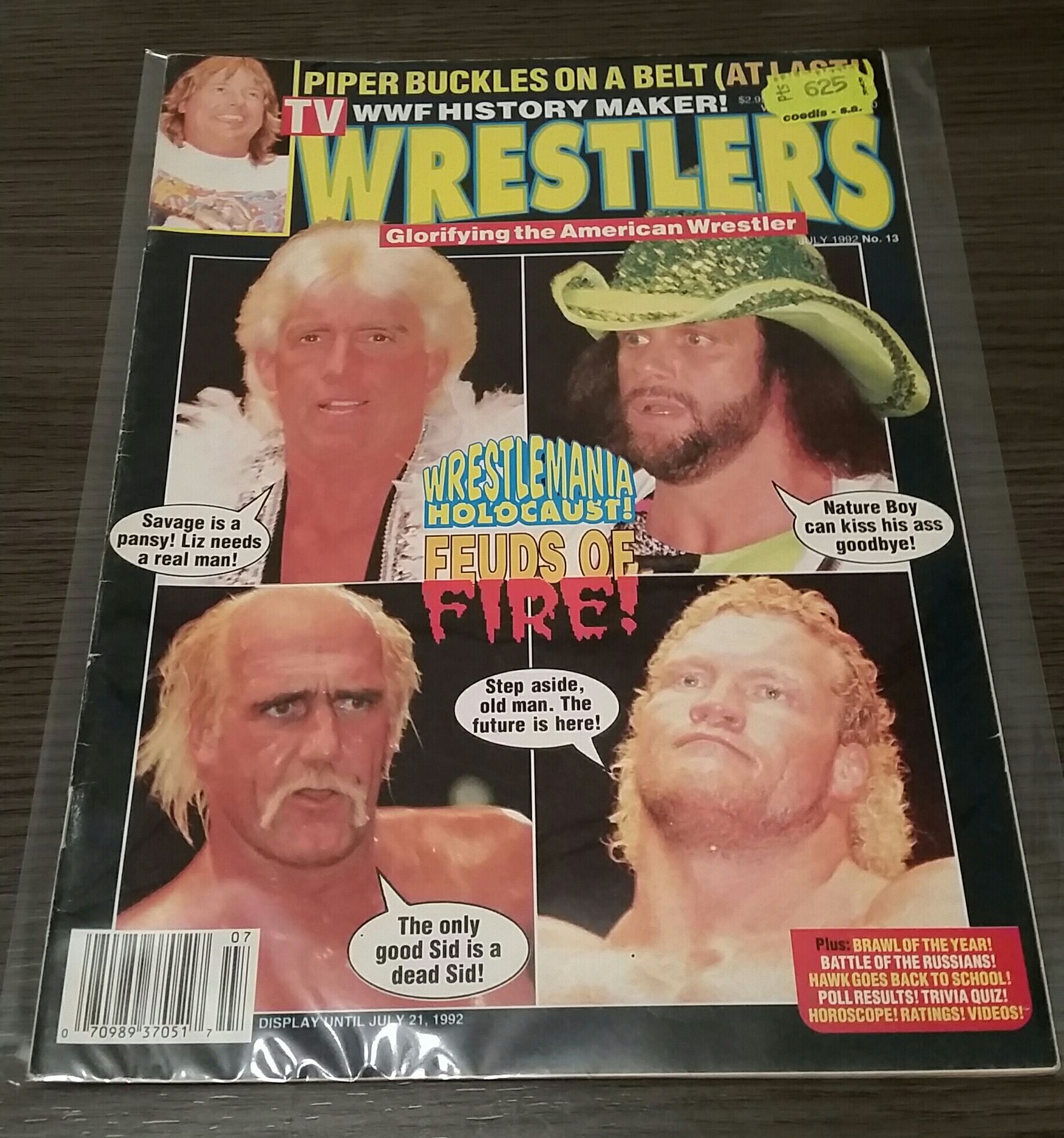 Wrestlers TV July 1992  magazine collectible - Main Image 1