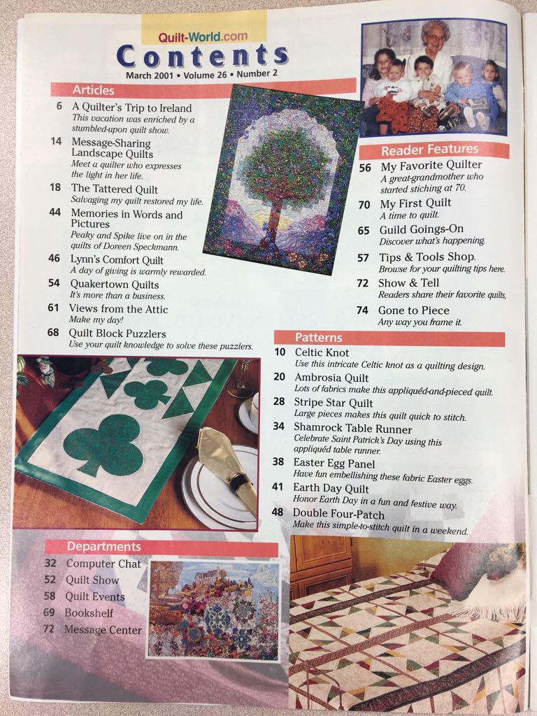 Quilt World  (March) magazine collectible - Main Image 2