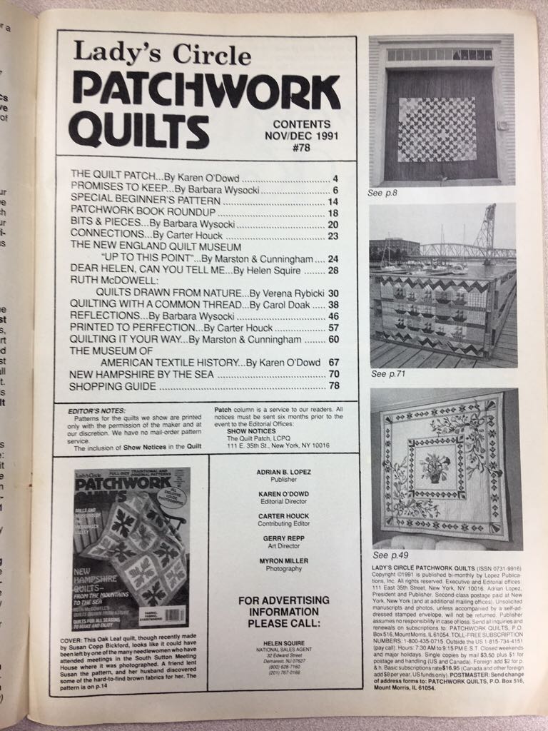 Patchwork Quilts  (November) magazine collectible - Main Image 2