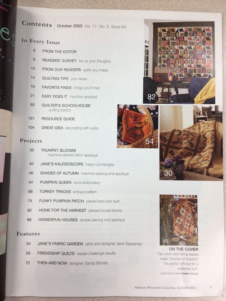 American Patchwork & Quilting (October) magazine collectible - Main Image 2