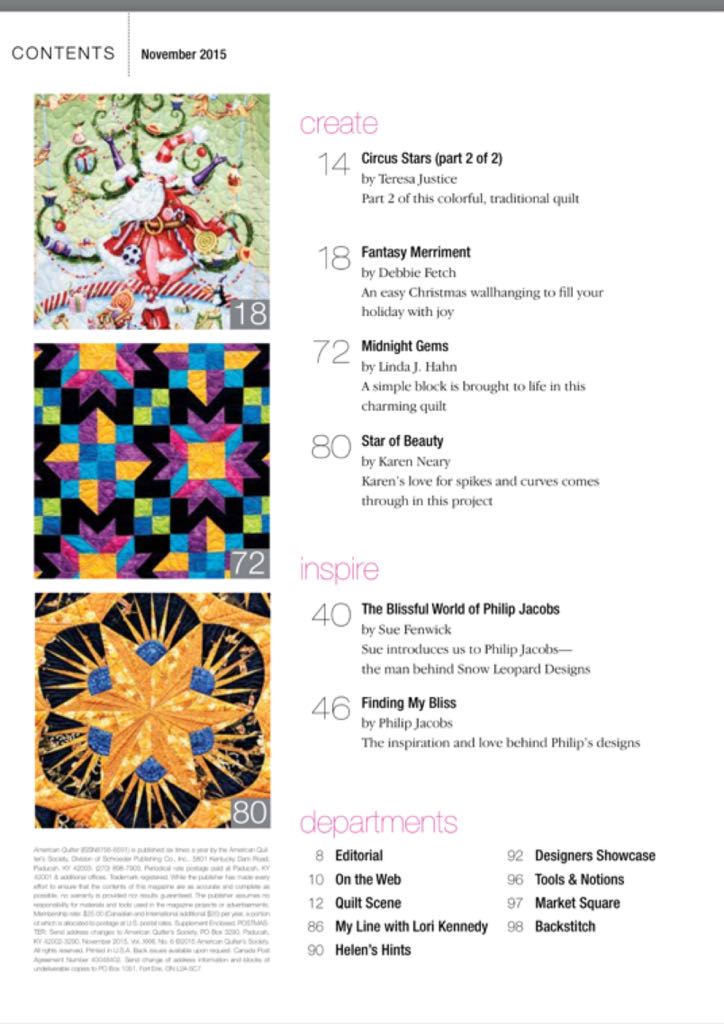 American Quilter  (November) magazine collectible - Main Image 2