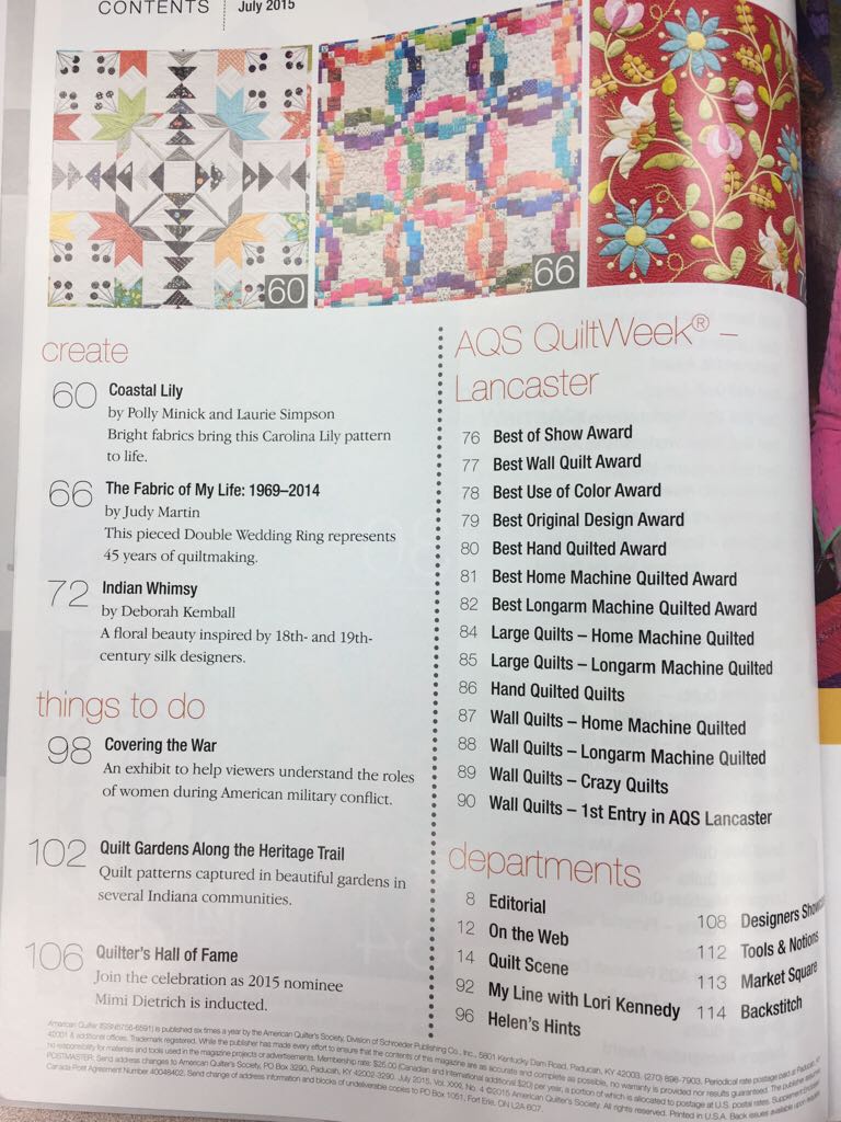 American Quilter  (July) magazine collectible - Main Image 2