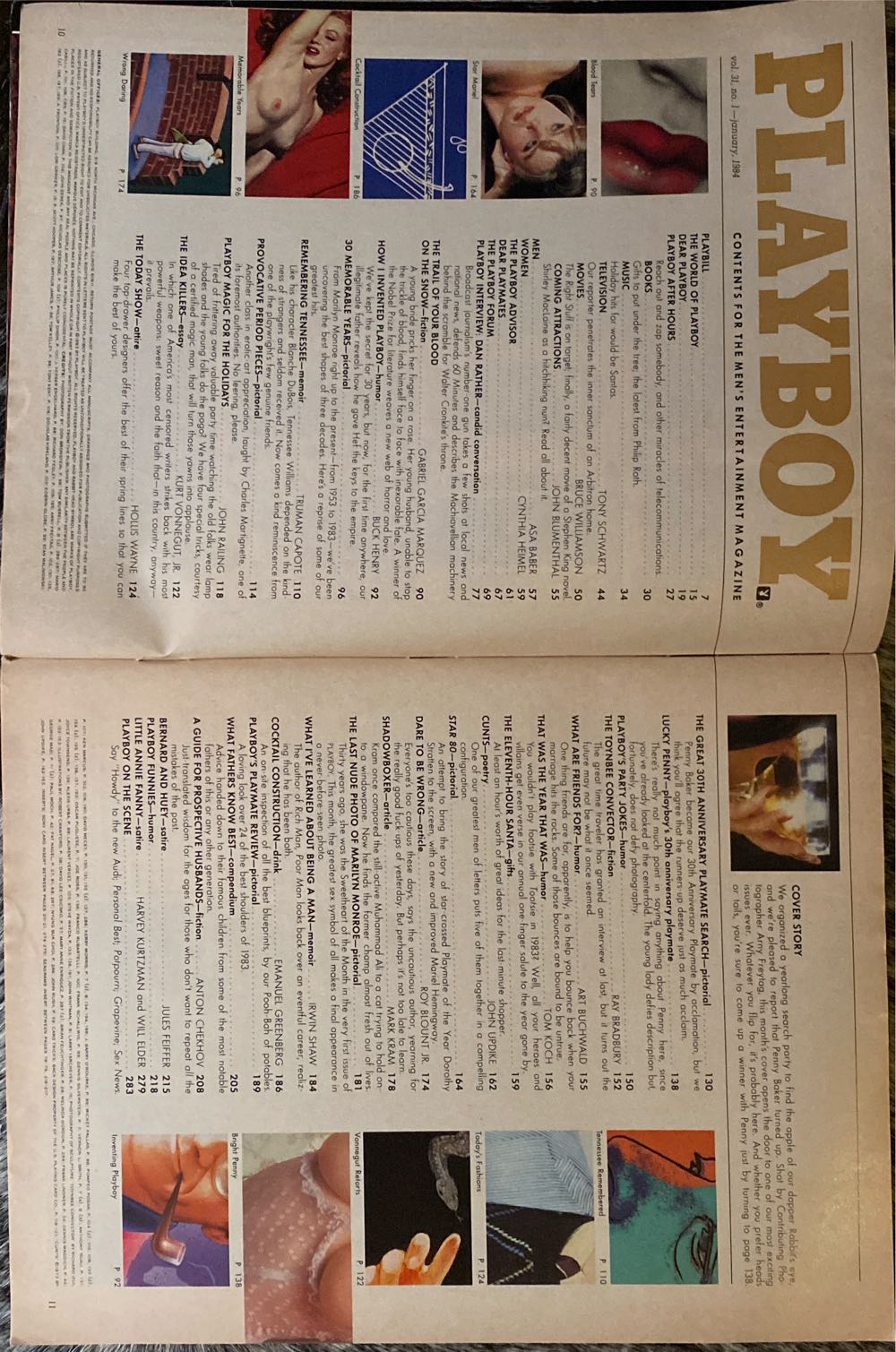 Playboy 1984 - 01  (January) magazine collectible - Main Image 2