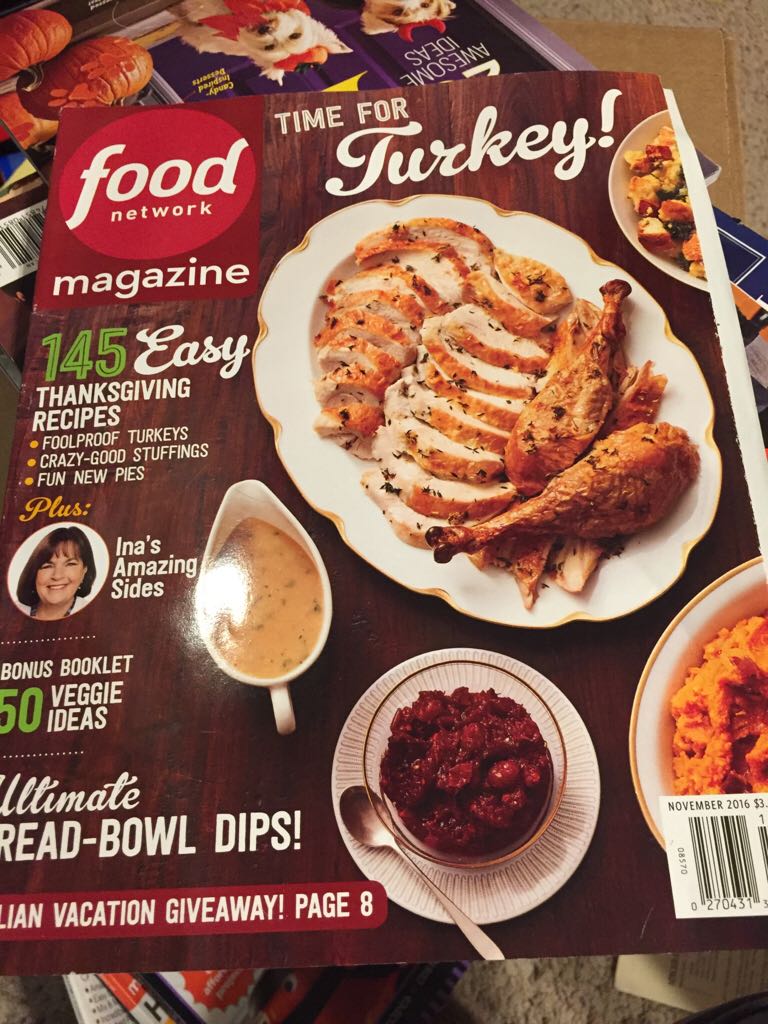 Food Network November 2016  magazine collectible - Main Image 1