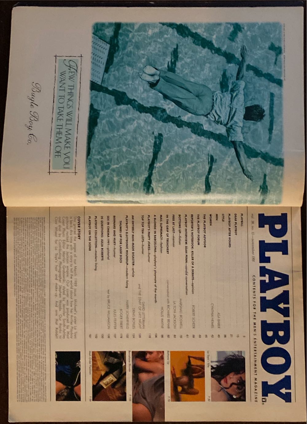 Playboy 1991 - 11  (November) magazine collectible - Main Image 2