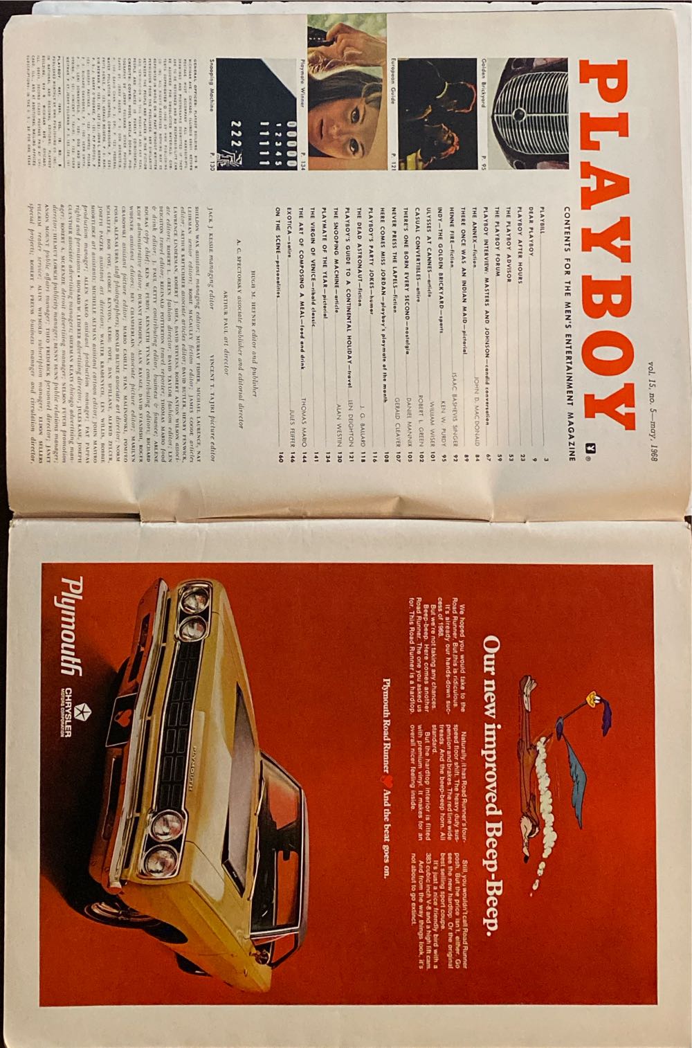 Playboy 1968 - May  (May) magazine collectible - Main Image 2