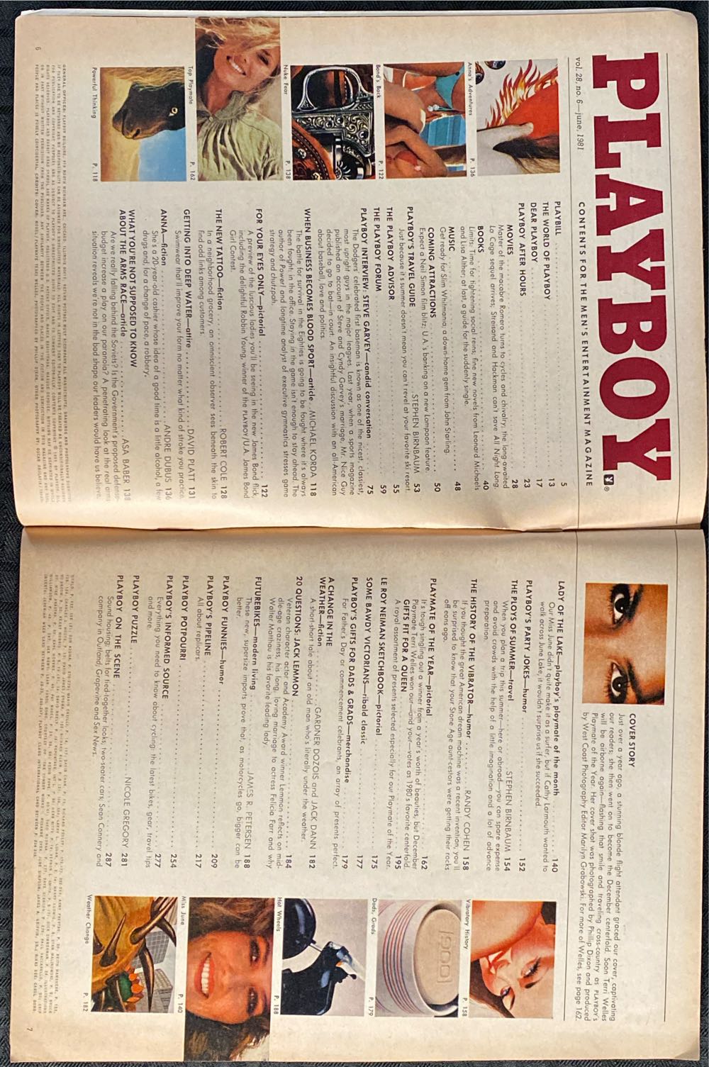 Playboy 1981 - 06  (June) magazine collectible - Main Image 2