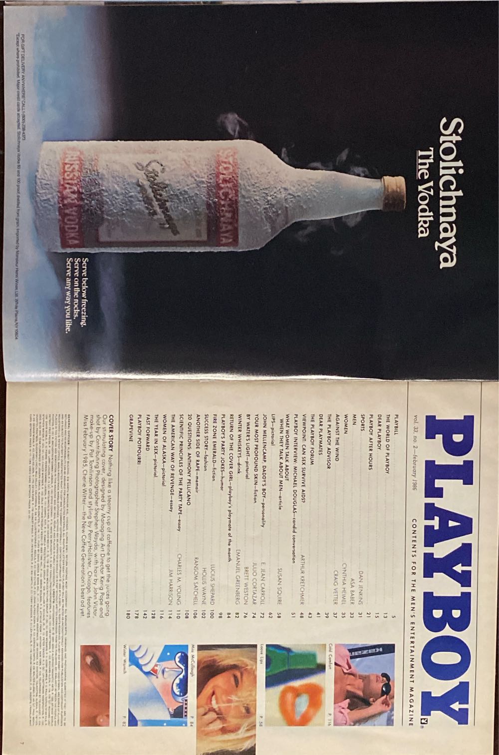 Playboy 1986 - 02  (February) magazine collectible - Main Image 2