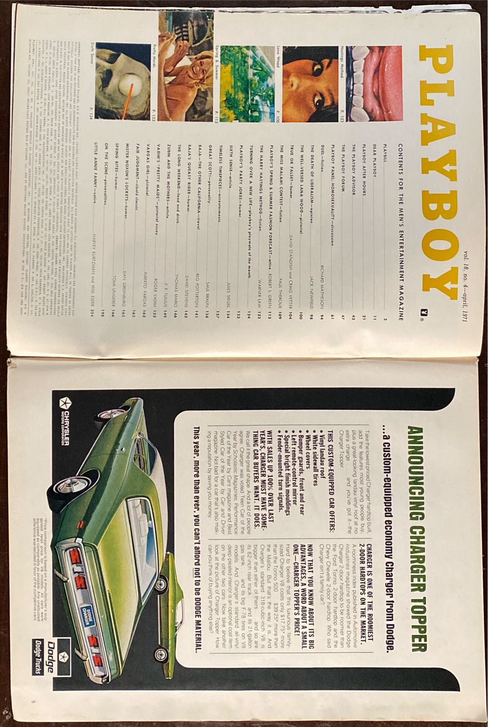 Playboy 1971 - 04 Nh  (April) magazine collectible - Main Image 2