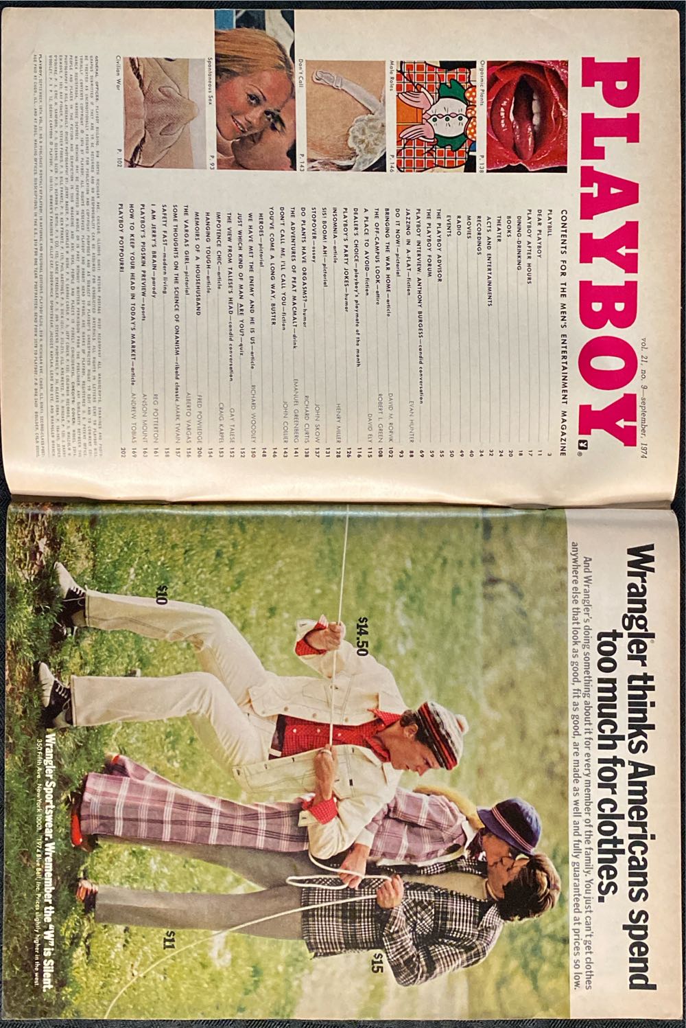 Playboy 1974 - 09  (September) magazine collectible - Main Image 2