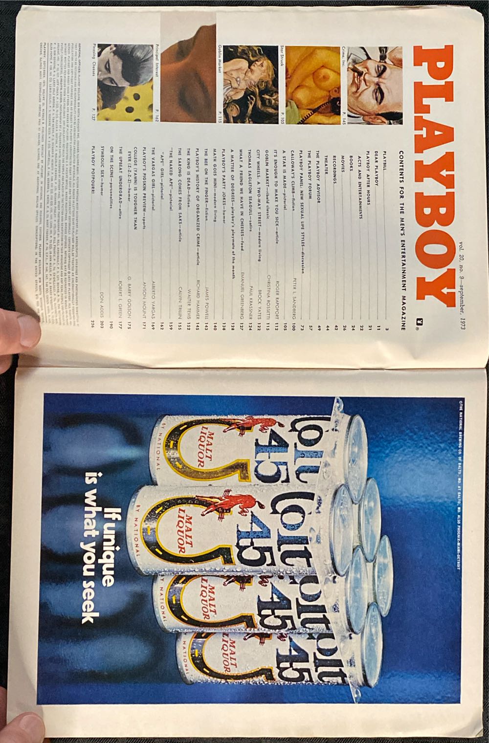 Playboy 1973 - September  (September) magazine collectible - Main Image 2