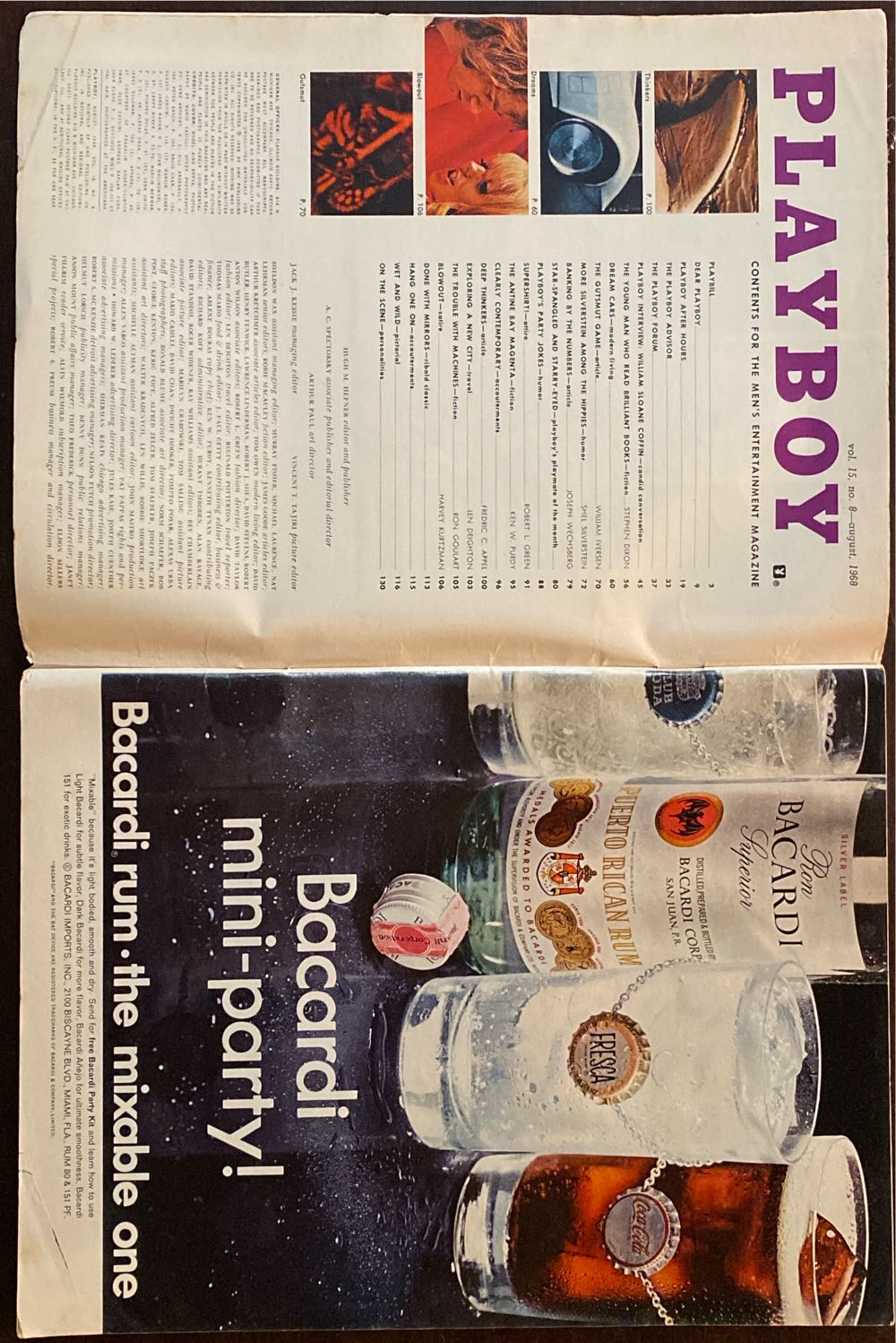 Playboy 1968 - August  (August) magazine collectible - Main Image 2