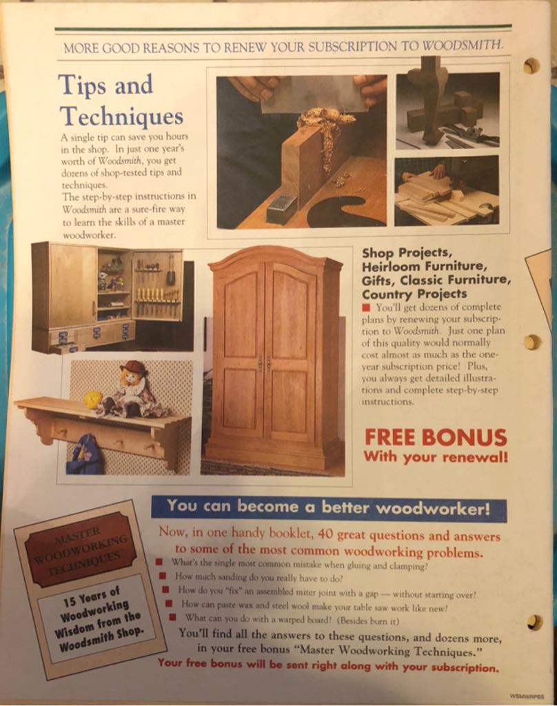 Woodsmith  (August) magazine collectible - Main Image 2