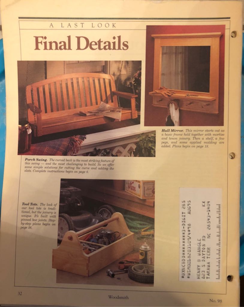 Woodsmith  (April) magazine collectible - Main Image 2