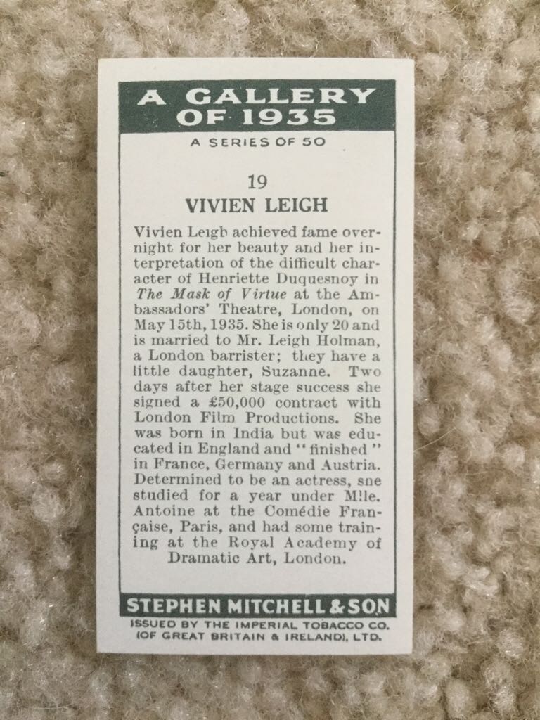 Stephen Mitchell & Son Tobacco Card  magazine collectible - Main Image 2