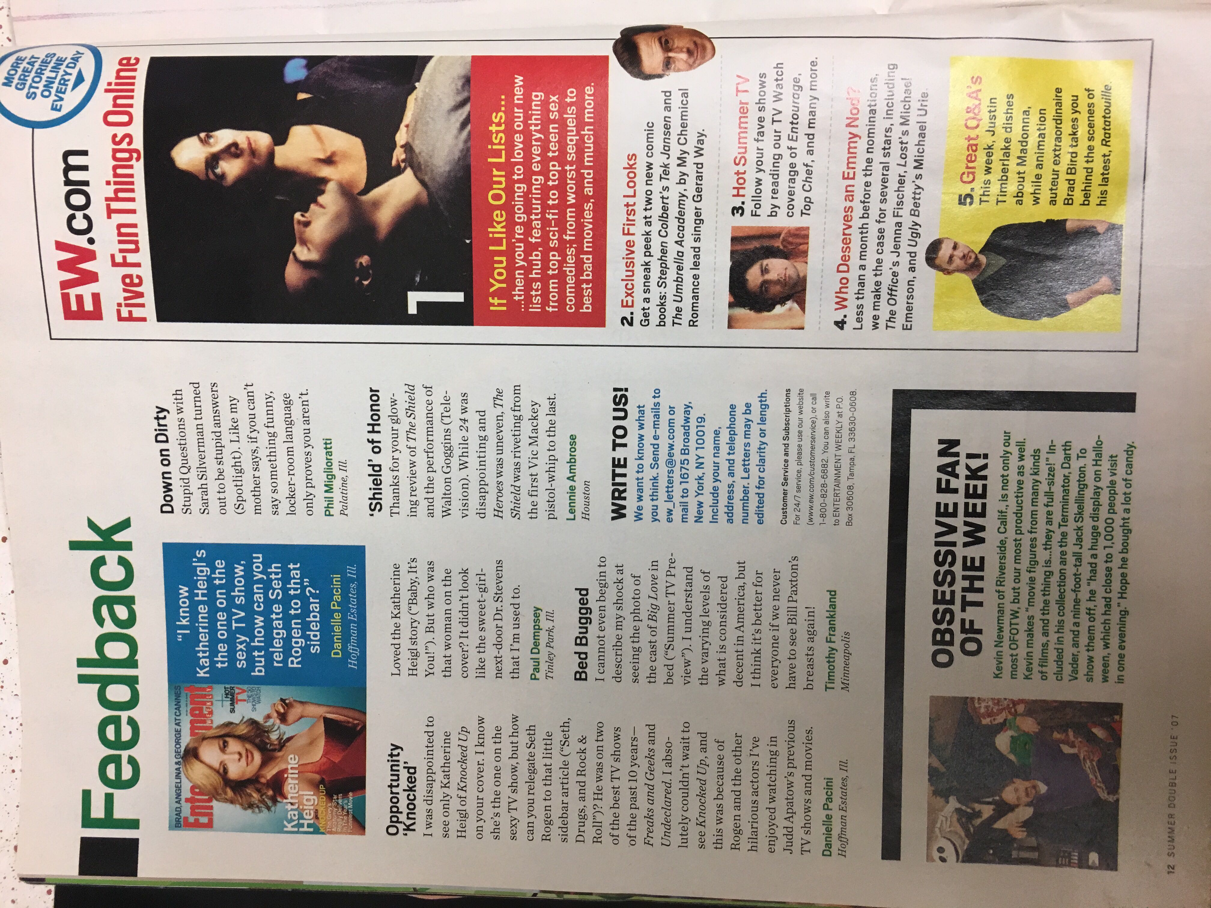 Entertainment Weekly  magazine collectible [Barcode 092567102105] - Main Image 2