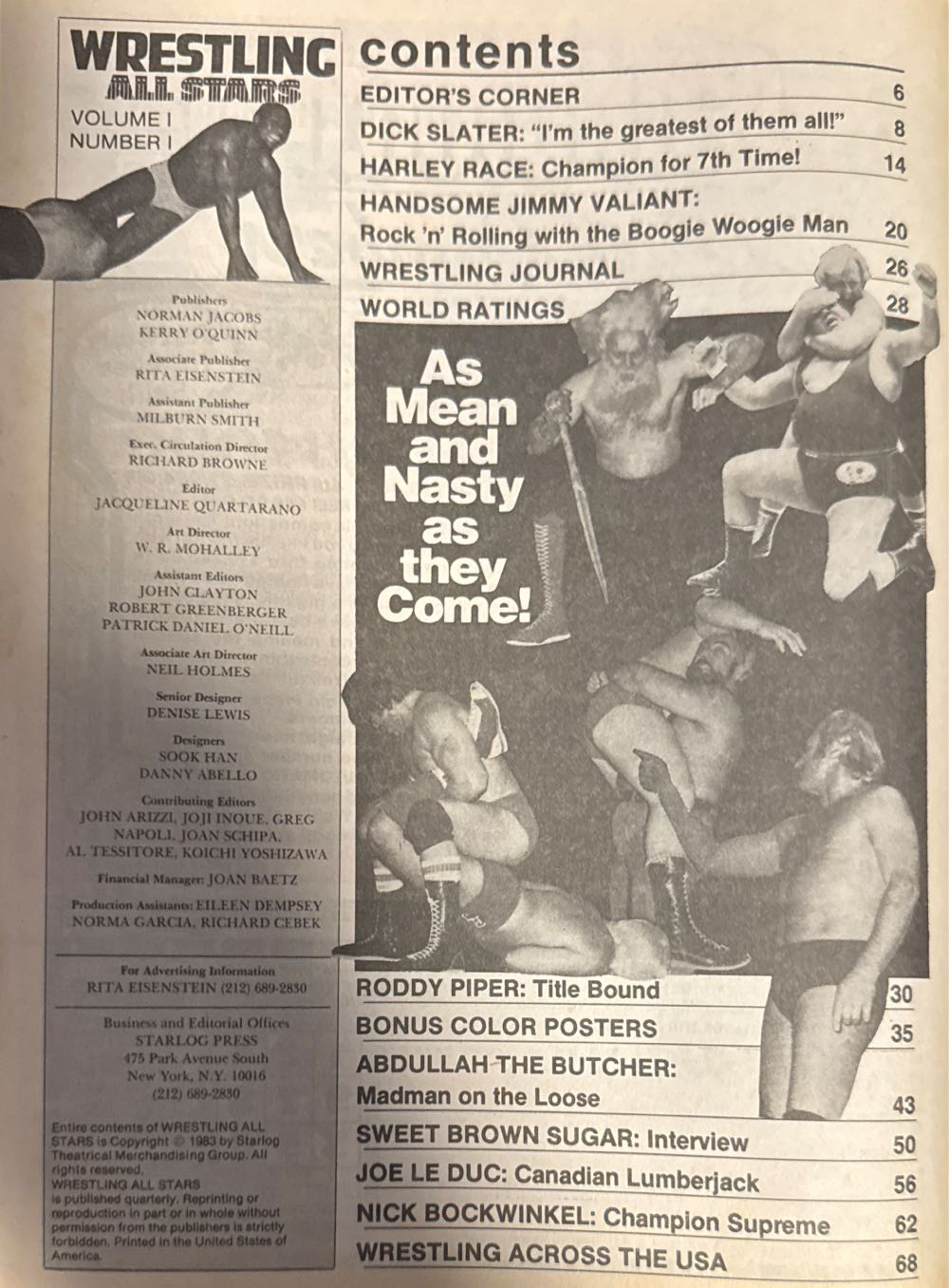 Wrestling All Stars  (October) magazine collectible [Barcode 07482008920010] - Main Image 2