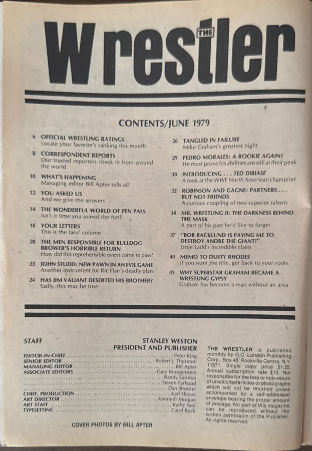 The Wrestler  (June) magazine collectible - Main Image 2