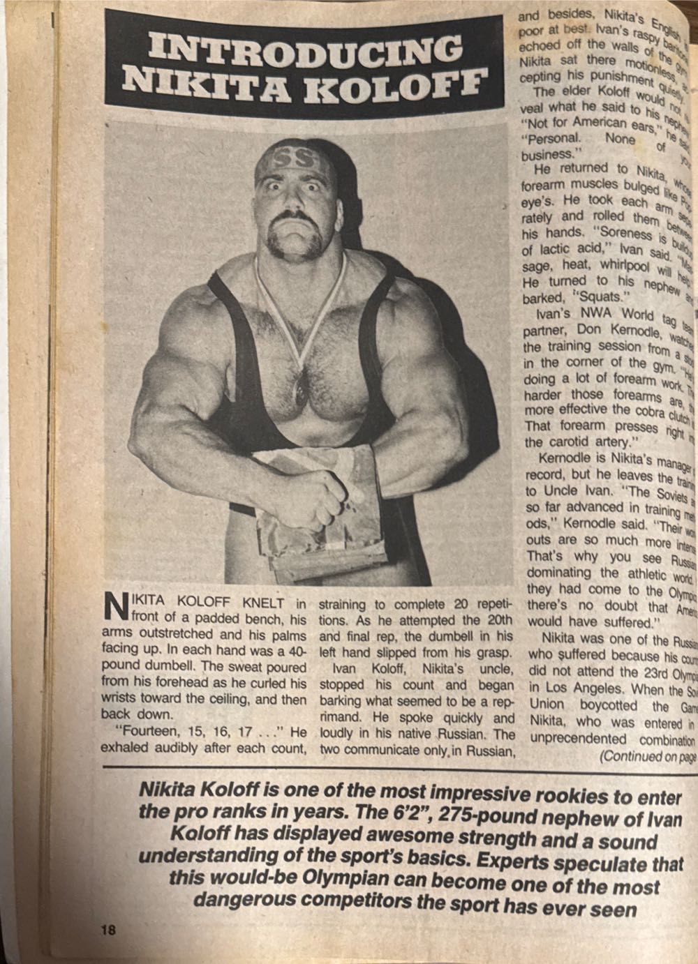 The Wrestler  (December) magazine collectible [Barcode 07189647951512] - Main Image 3